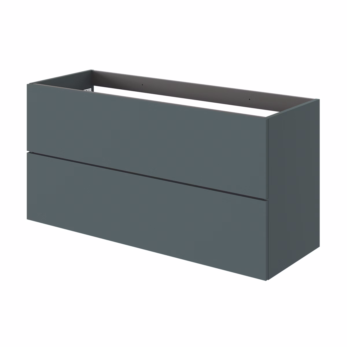 Meuble sous vasque l.120 x H.60 x P.45 cm 2 tiroirs sans poignées – vert forêt, Kentia