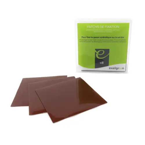 Patch de fixation pour gazon synthétique marron par 8