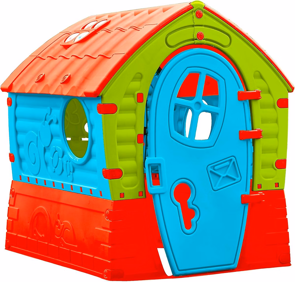 Cabane de jeu Résistante aux UV | Fenêtres à Toit ouvrant et Trous de Judas – Enfants de 2 Ans – 95 × 90 × 110 cm coloris aléatoire