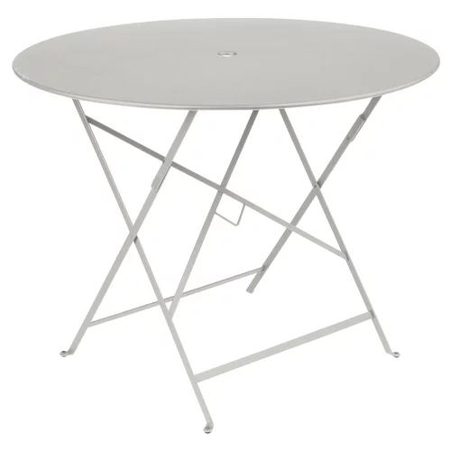 Table pliante ronde en acier gris argile Fermob Bistro - 96 x 96 x 74 cm