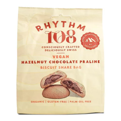 Biscuits fourres bio choco noisette Rythm 108 - 135 g