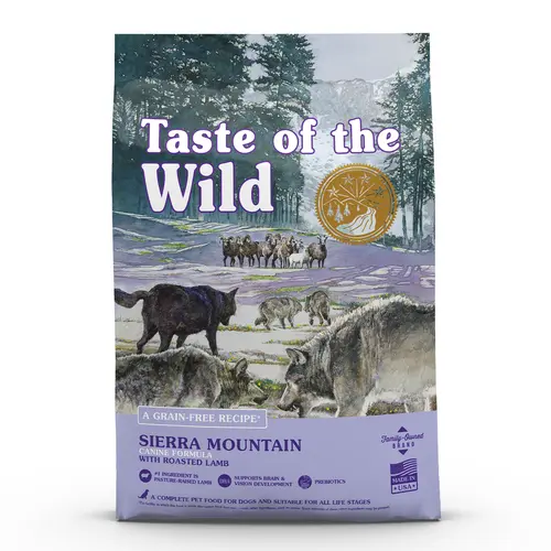 Croquettes pour chien adulte sans céréales agneau rôti Taste of the Wild Sierra Mountain - 5,6 kg