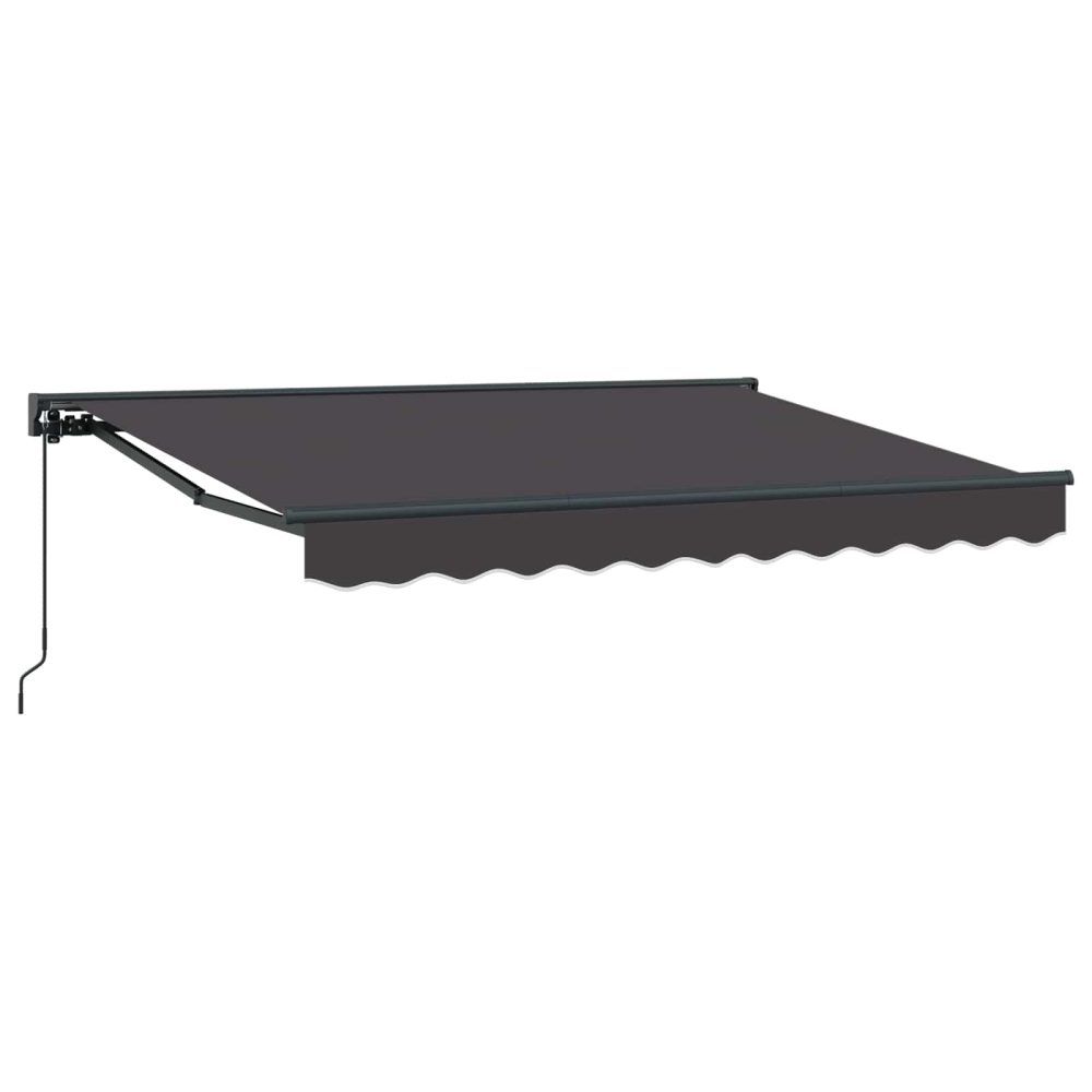 vidaXL Auvent rétractable manuel Anthracite 3 x 2 m – Matériel de jardin
