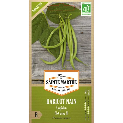 Graines de Haricot nain Cupidon bio Ferme de Sainte Marthe - graines à semer