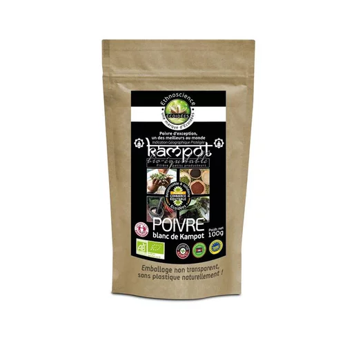 Recharge poivre blanc bio de kampot biopartenaire 100g