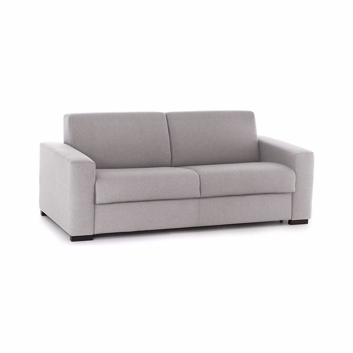 Canapé fixe Dgrabb – canapé 3 places, Canapé de salon, en tissu rembourré, avec accoudoirs fins, 200x95h90 cm, Gris