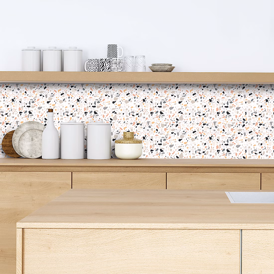 Crédence adhésive Terrazzo 30 × 70 cm