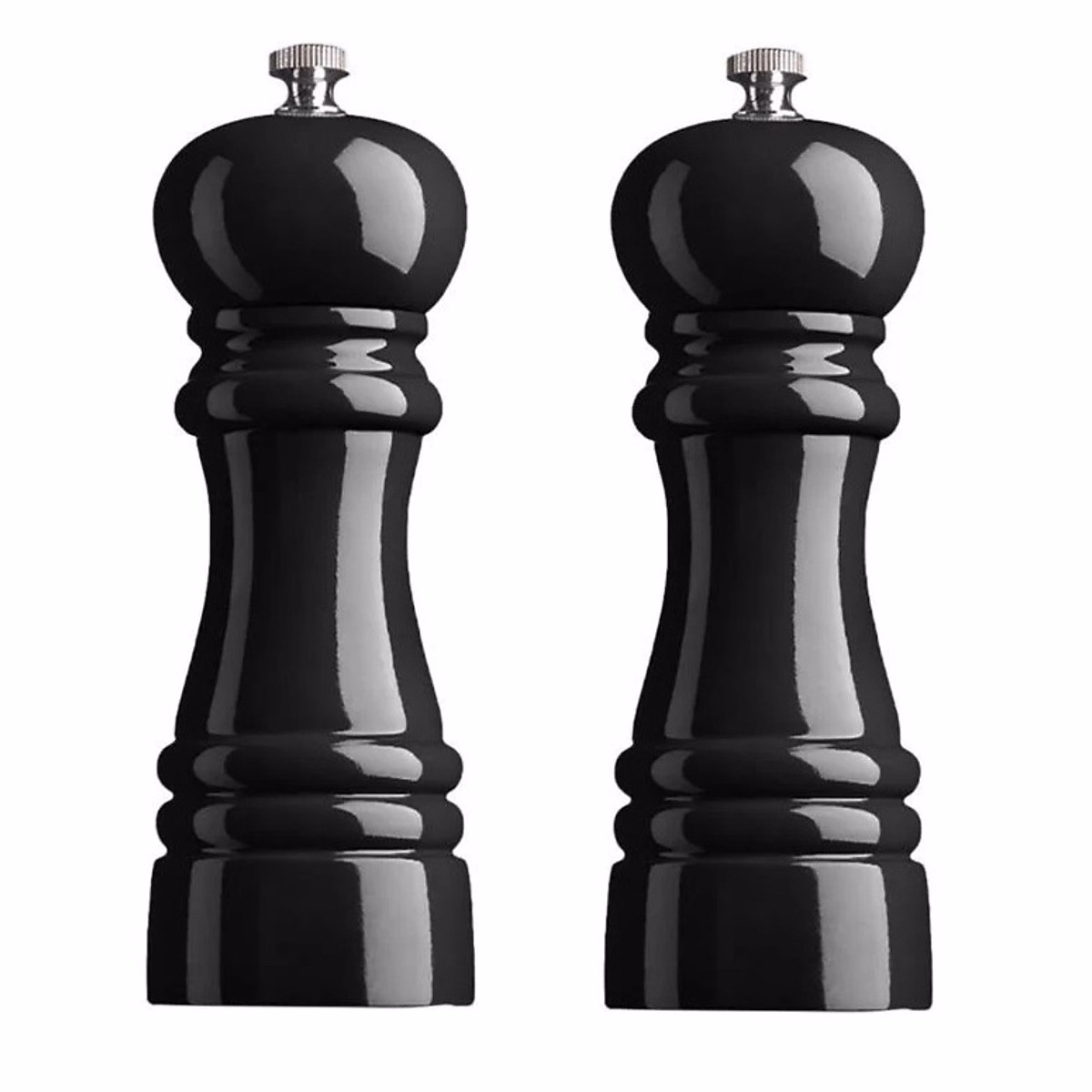 Duo de moulins poivre & sel naturel Noir – Marius Noir par Amefa