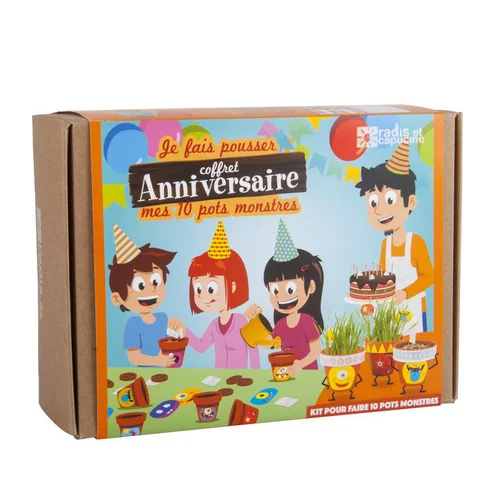 Coffret DIY Je fais pousser mes 10 pots monstres
