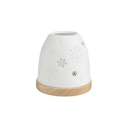 Mini-igloo lumineux en verre à motifs flocons Bernard Grange
