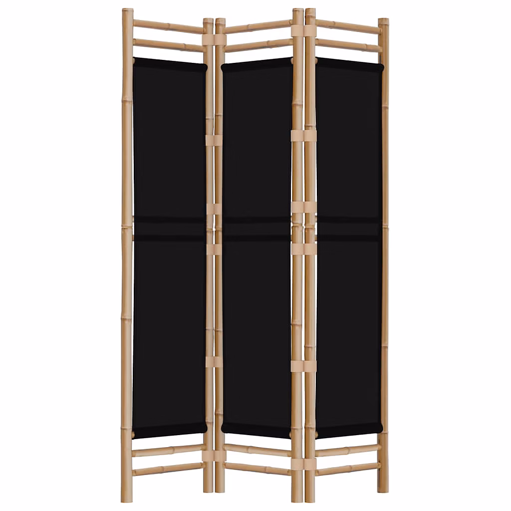 Rangement, meuble et dressing – Cloison de séparation pliante 3 panneaux 120 cm Bambou et Toile vidaXL