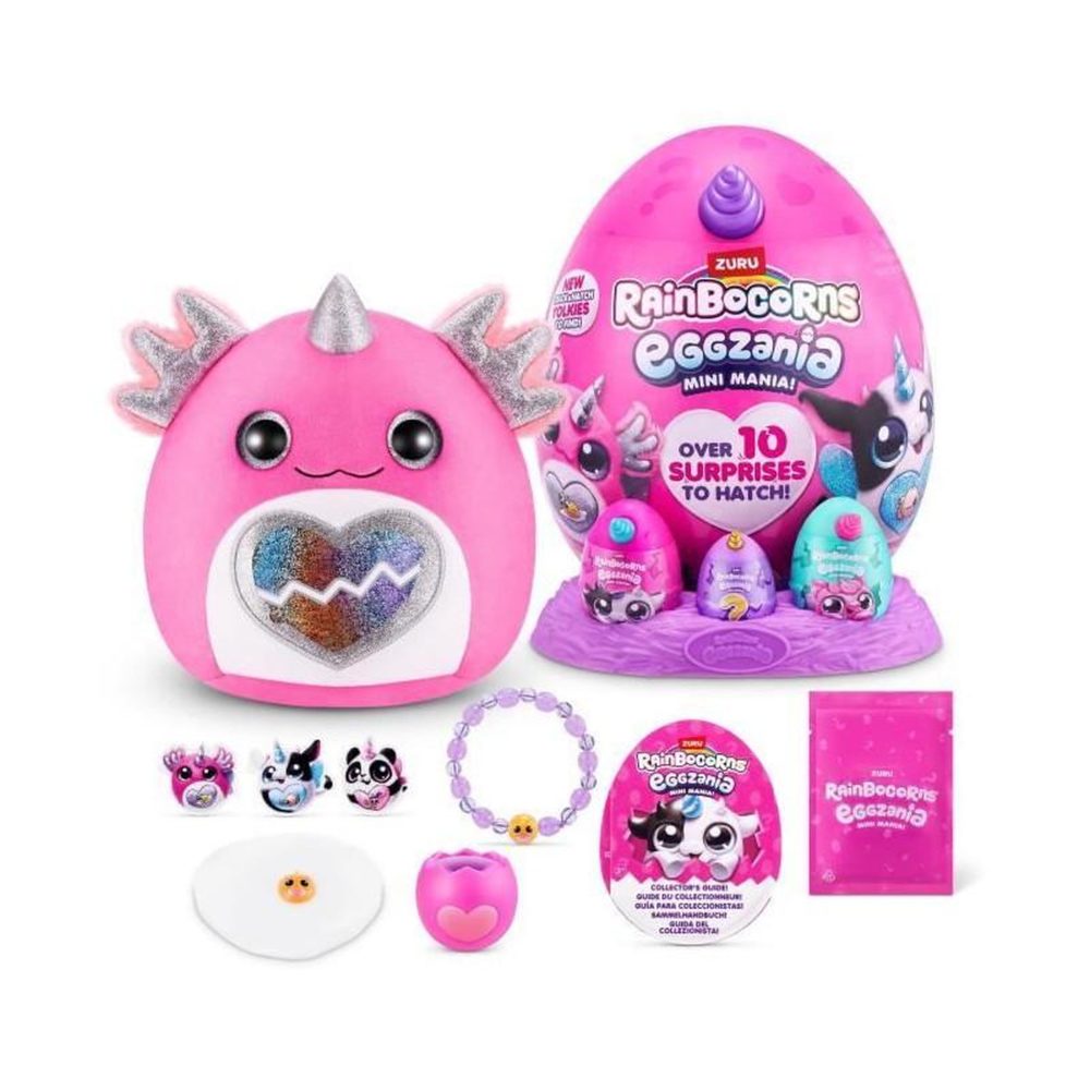 ZURU Peluches surprises - ZURU - Eggzania Mini Surprise S1 - 10 surprises - 6 modeles - Moelleuse – Solutions extérieures