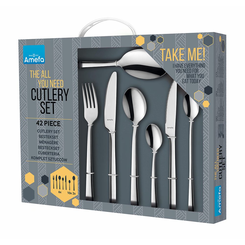 Coffret cadeau 42 pièces Inox – Manille par Amefa