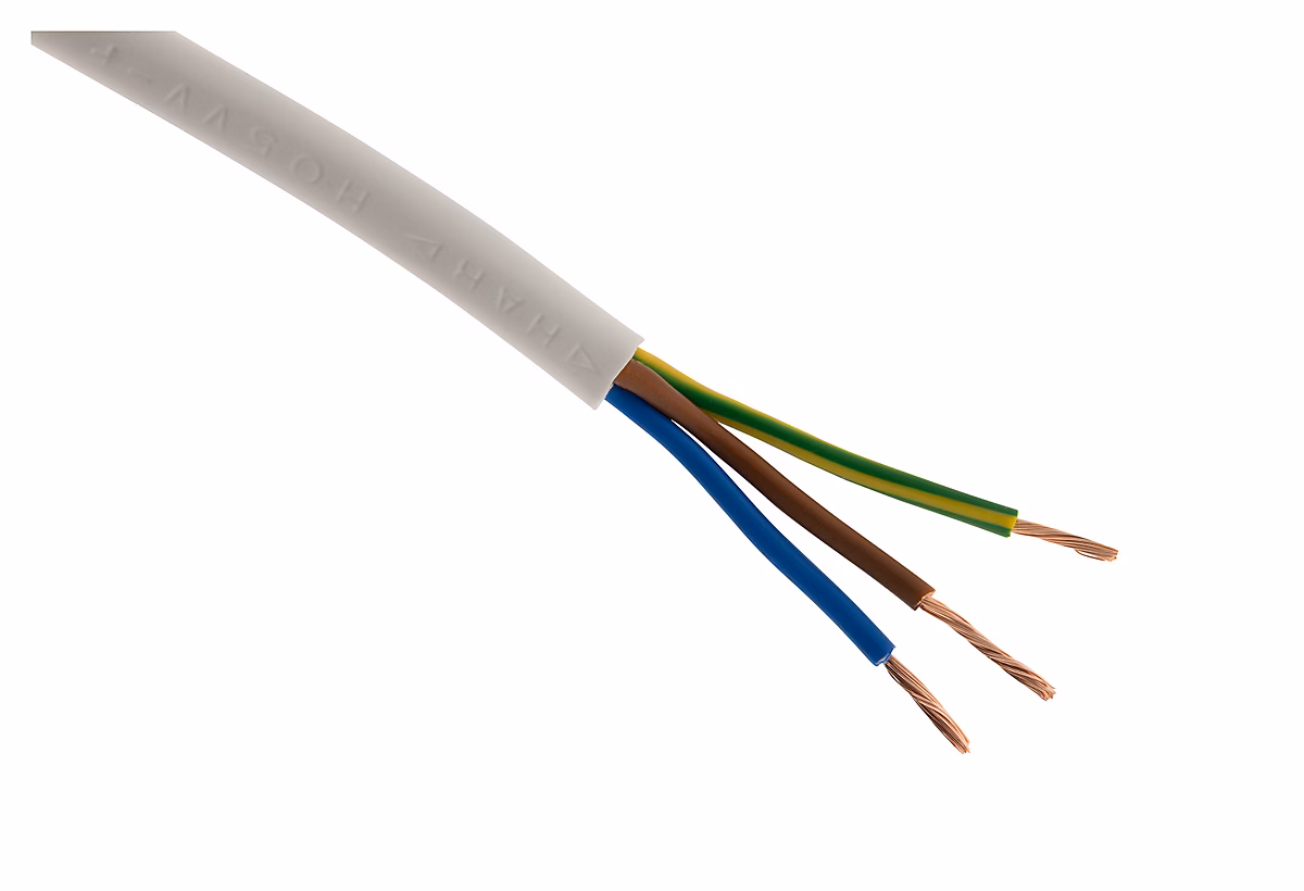 Câble électrique H05VV-F 3G1 – 5mm² blanc, 200m, Zenitech