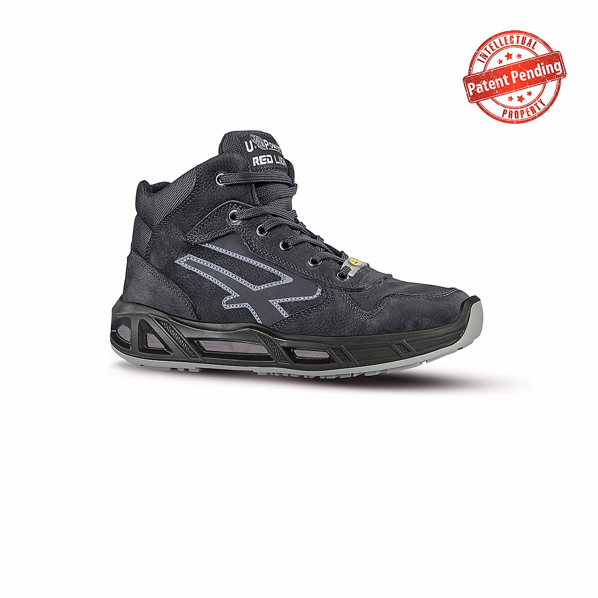 Chaussures de sécurité montantes LIFT CARPET S3 CI SRC ESD RC10013 – cuir nubuck noir, semelle PU, taille 46