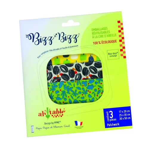 Kit de 3 Bizz-bizz rectangles « Patchwork » Ah Table - 3 pcs