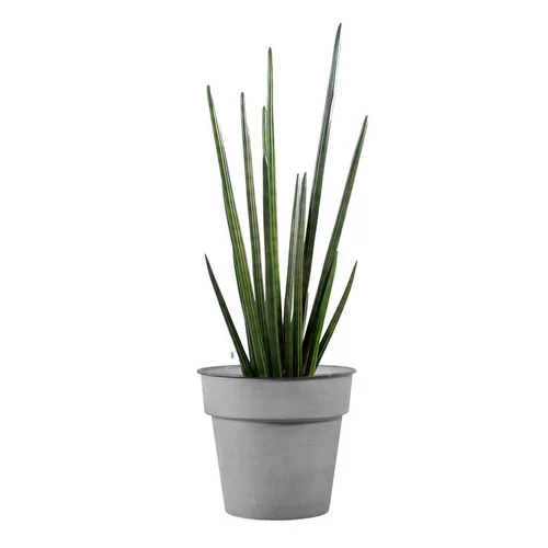 Pot horticole en acier peint gris clair Ø 19 x H 17 cm