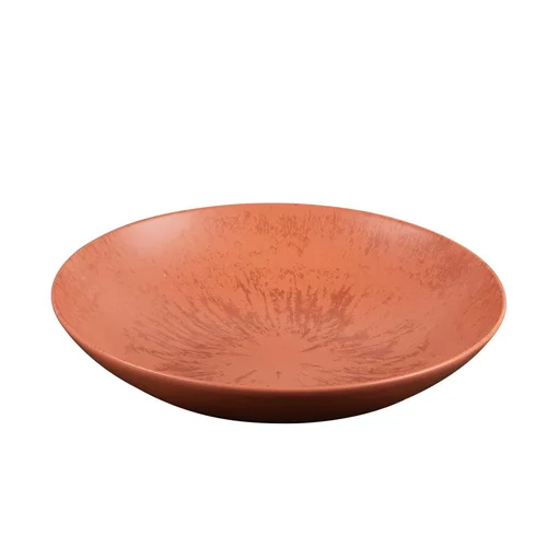 Assiette creuse en grès terracotta Onyx - Ø 22 cm