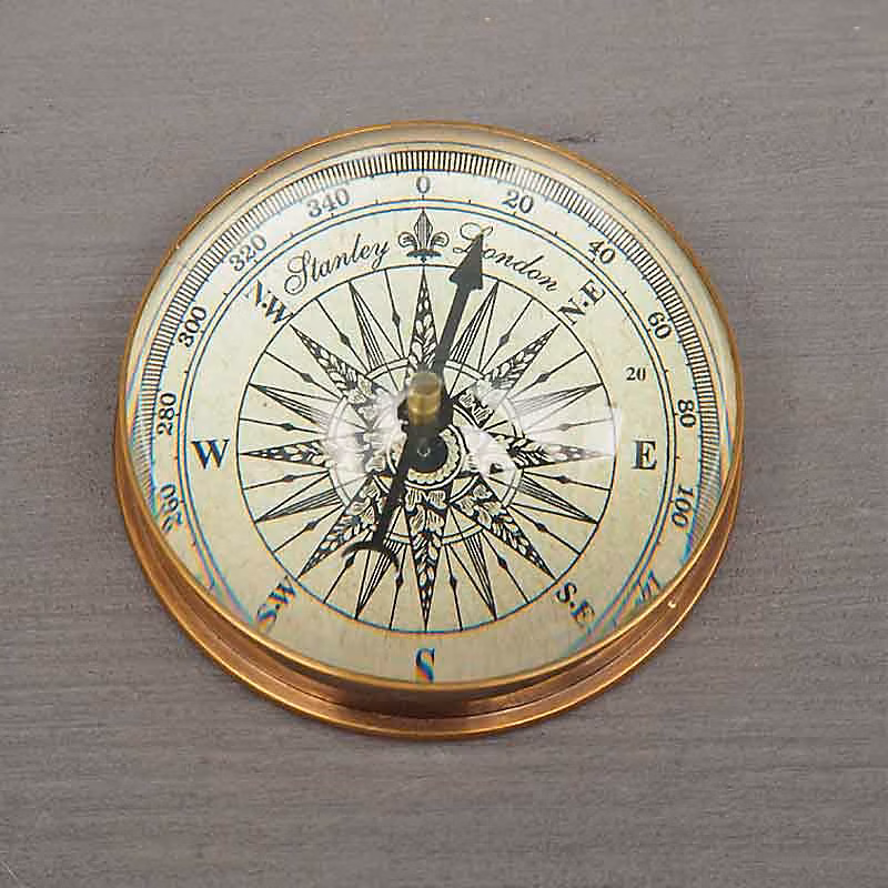 Boussole ronde dôme laiton 4 × 8cm