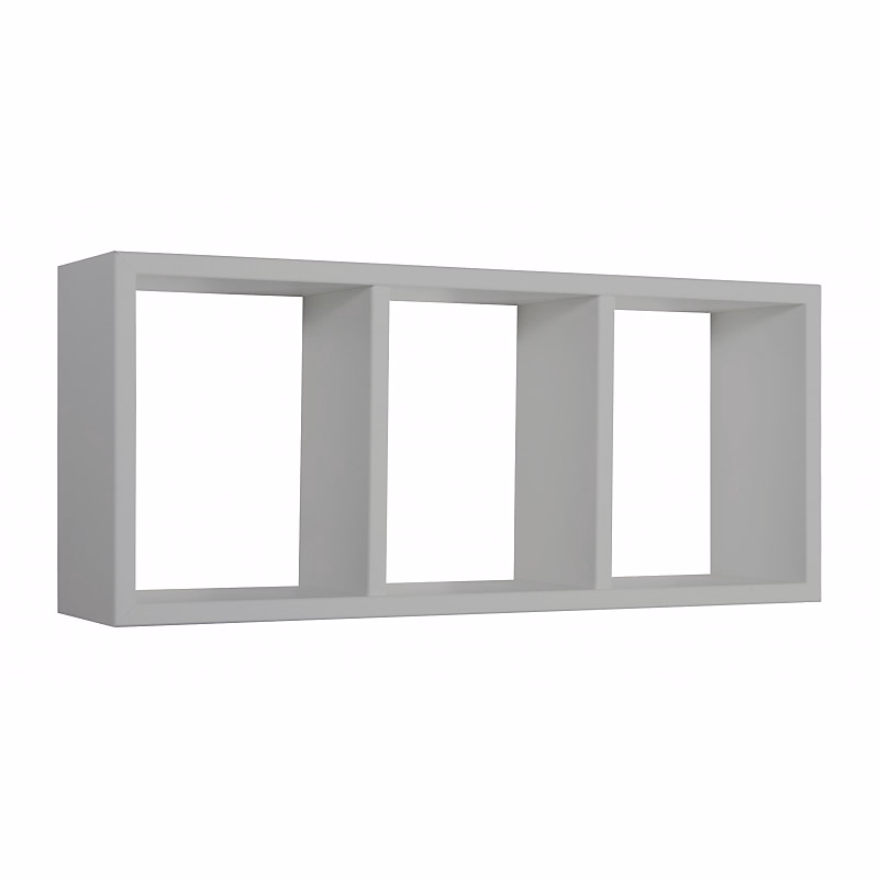 Étagère murale – bibliothèque flottante, gris pierre, 70x30x15, 5 cm, Tristano