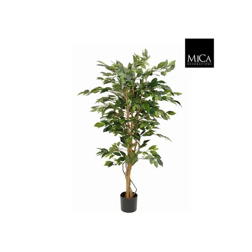 Ficus Benjamina artificiel vert en pot plastique H 150 x Ø 85 cm