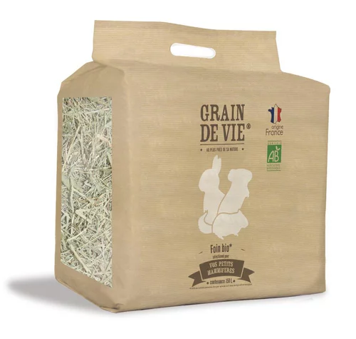 Foin bio XL pour petits mammifères Grain de vie - 150 L
