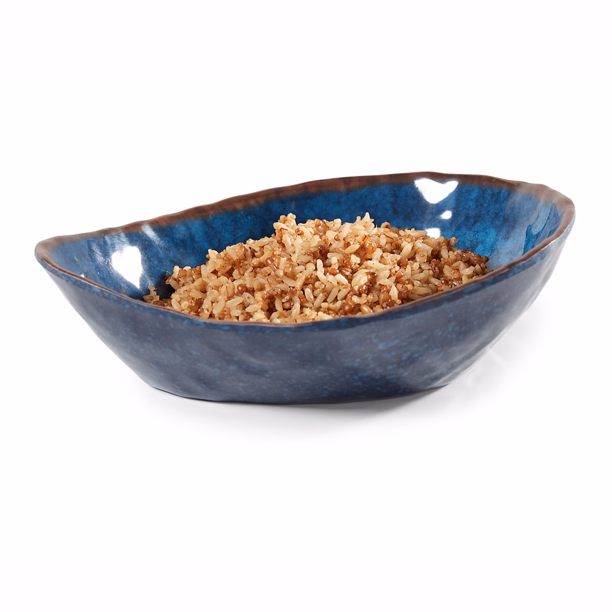 Assiette Creuse en Mélamine Bleu 23 × 17 – 5 cm, Pujadas