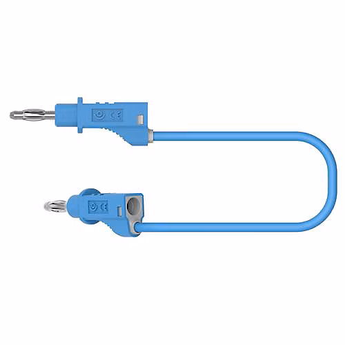 Electro PJP 2110 | CD1 – 50BL cordon de mesure banane mâle 4 mm 50 cm bleu