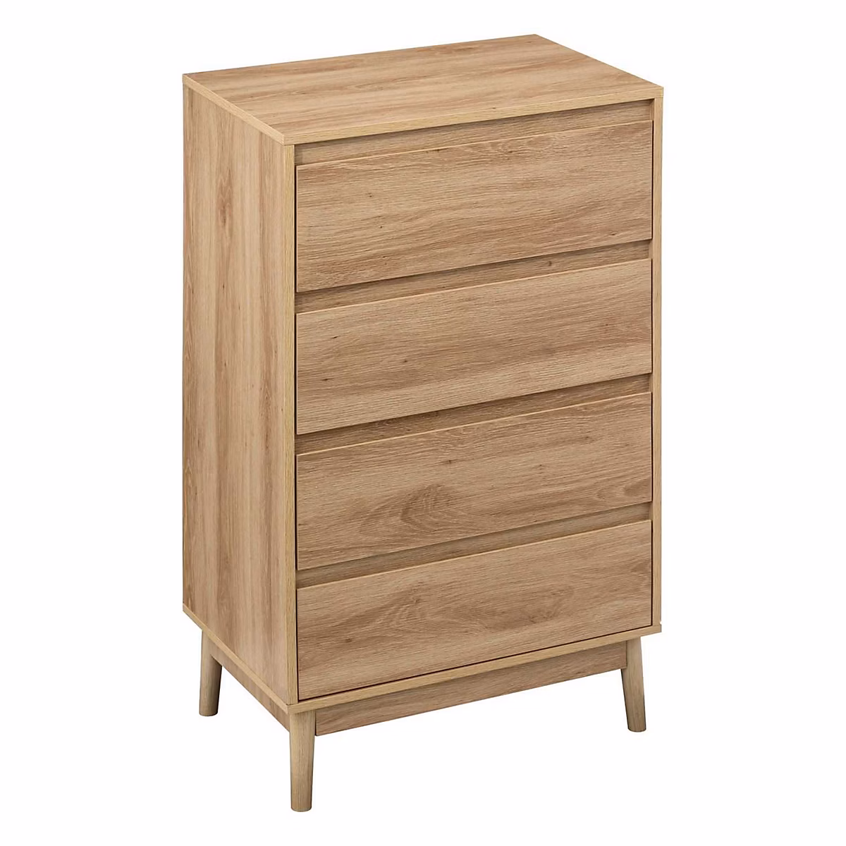 Commode 4 tiroirs Marron – L. 60 x l. 40 x H. 107 cm, ABANA