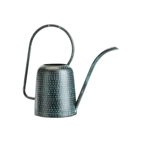 Arrosoir en métal martelé bleu - 36 x 15 x 32 cm
