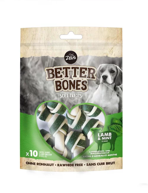 Os à mâcher pour chien agneau et menthe Zeus Better Bones WrapBones - x 10