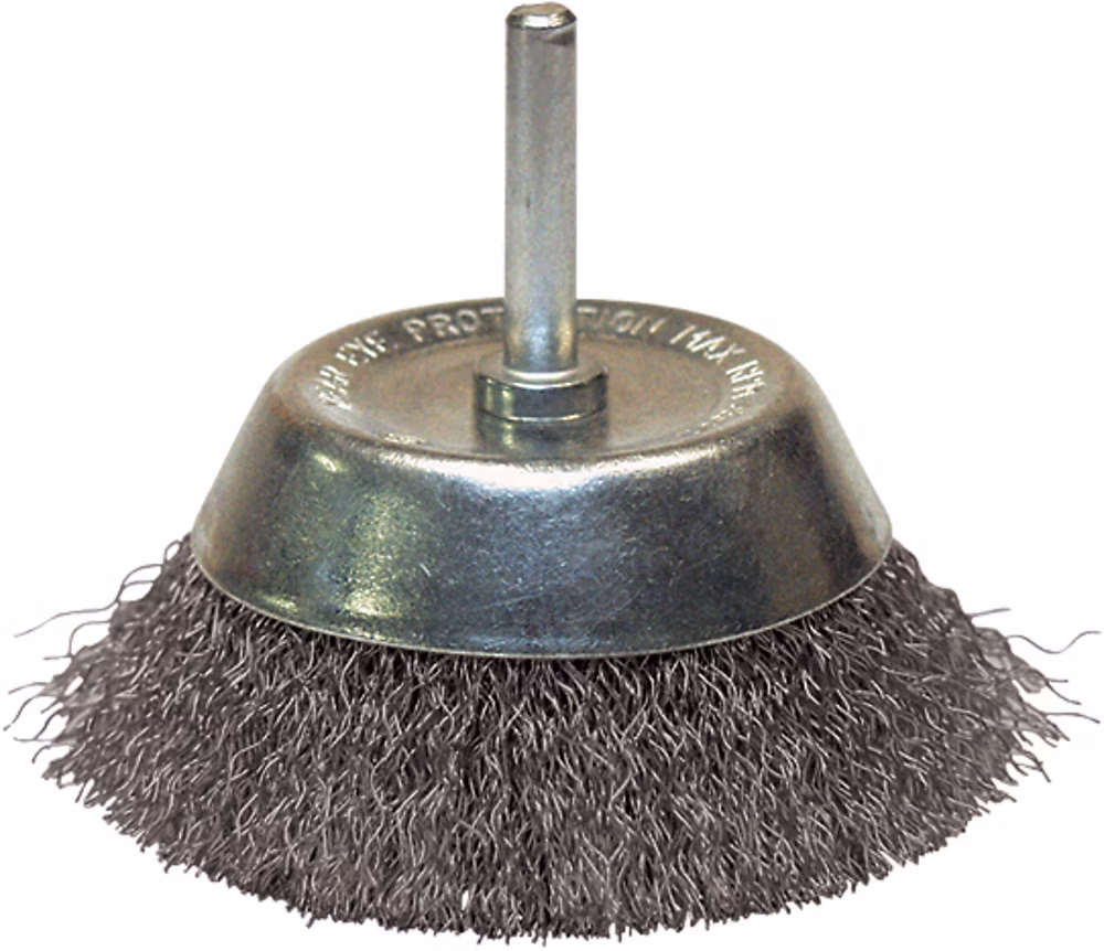 brosse conique d50 fil 0.30 acier ondule tige de 6 × 30 – 310.050v, leman