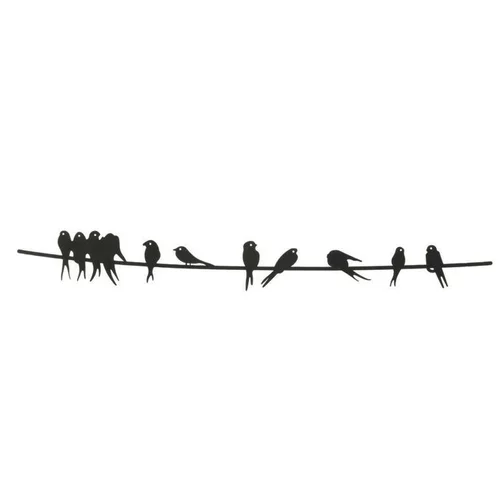 Décoration murale coloris noir en métal - 60 x 1,30 x 6,6 cm