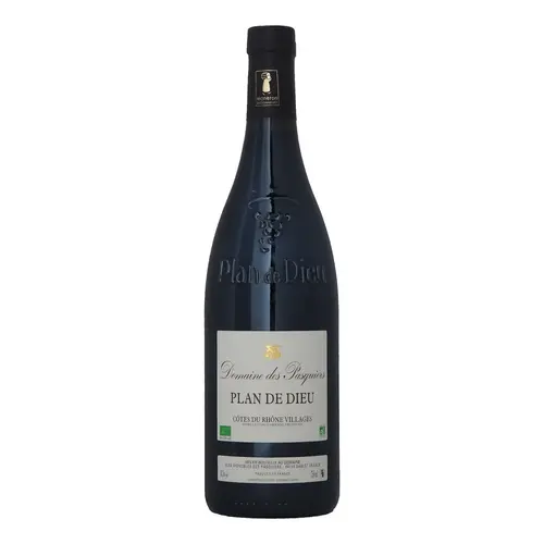 Vin rouge Côtes du Rhône Villages AOC Plan-de-Dieu bio - 75 cl