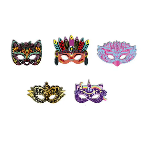 Jeu créatif Scratch art masques de fête – Dès 5 ans