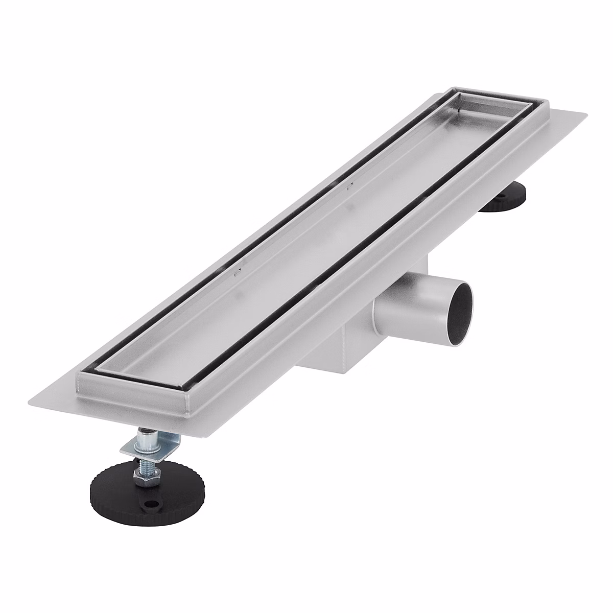Caniveau de Douche 50 cm 2en1 à Carreler | Argent – Acier Inoxydable
