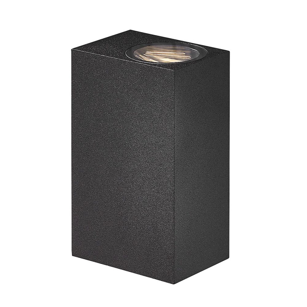 Applique murale ASBOL Kubi Aluminium Noir – H.15, IP44, LED Module /Nordlux Extérieur