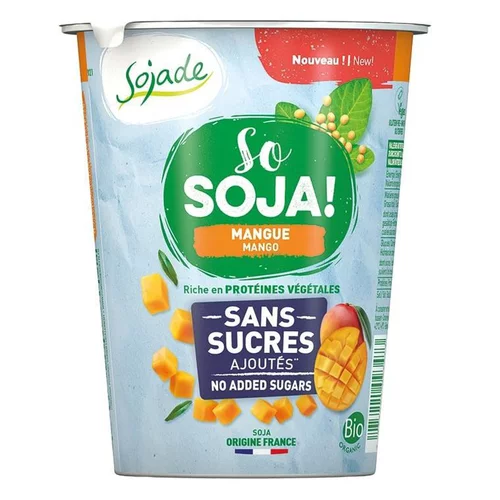 Dessert végétal mangue sans sucre ajouté So Soja - 400g