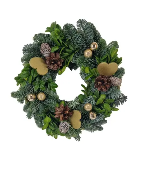 Couronne naturelle coloris multicolore – Ø 25 cm