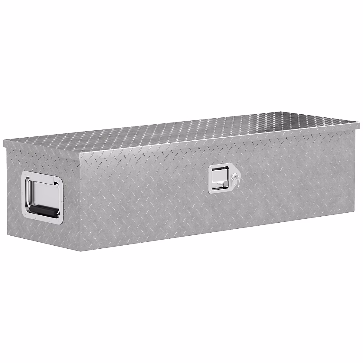 Boîte à outils en aluminium – caisse à outil alu. verrouillage clé vérins poignées | 99 × 33 × 25 cm