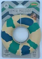 Jouet à mâcher pour chien bagel anneau en caoutchouc naturel coloris bleu Bubimex – Ø 9,5 cm (taille M)