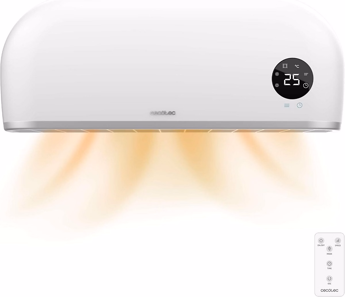 Chauffage en Céramique de Salle de Bain 2000 Max Box Ceramic. 2000 W – Écran LCD, Thermostat Réglable, Protection IPX2