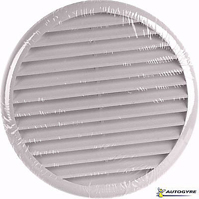 Grille d'aération PVC Autogyre à persiennes avec moustiquaire blanche ø125/160 mm – Réf. QPNYYVGAS5799262921