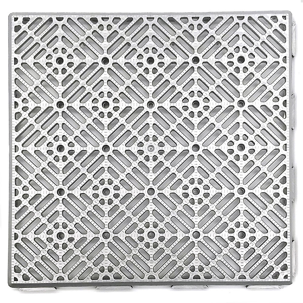 Dalle économique anti – humidité (Gris aluminium). Pour sols de piscines, terrasses et dans les zones humides 30 x 30 x 1, 5 cm