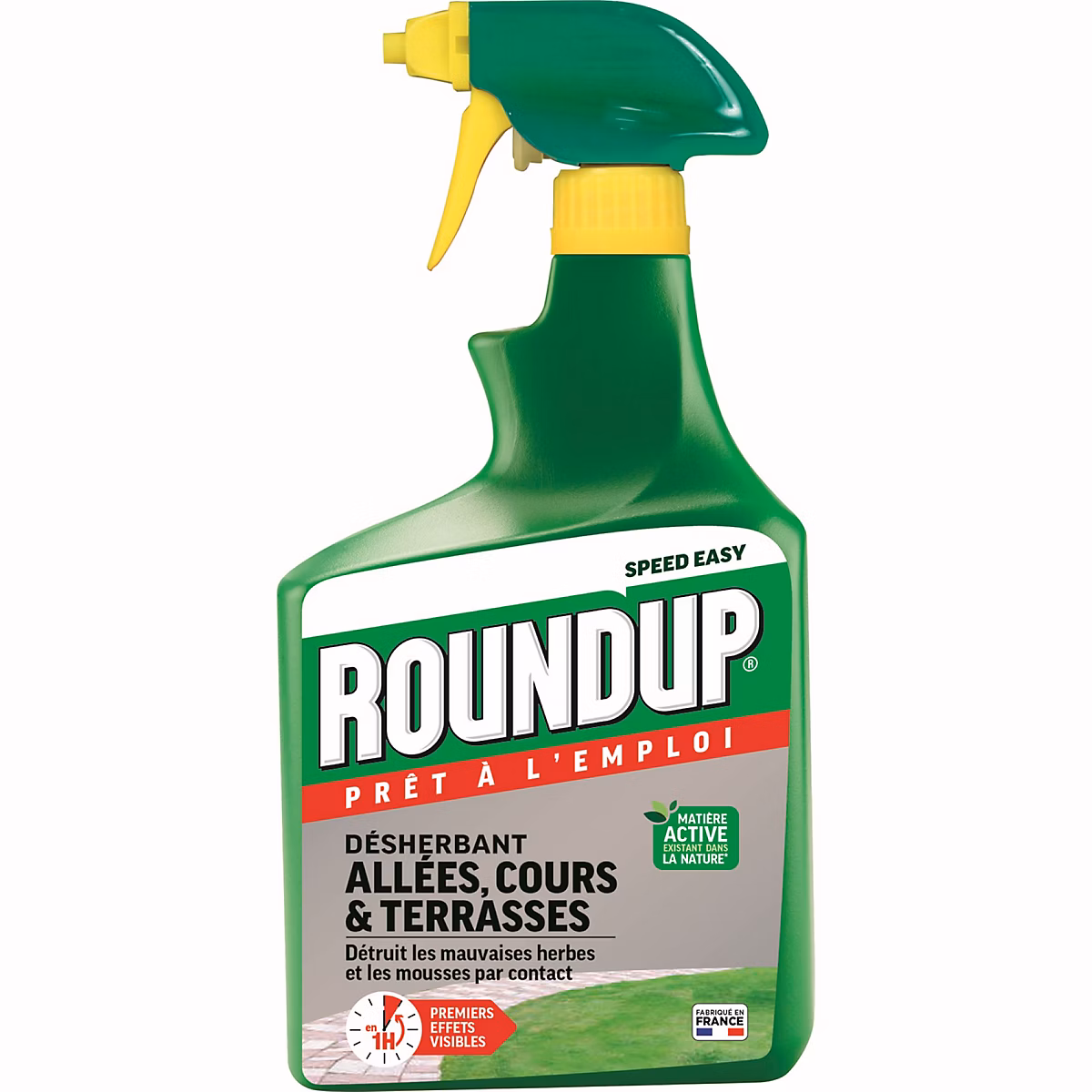 Désherbant Roundup Speed easy pour cours – allées et terrasses 1,2 L, Prêt à l'emploi