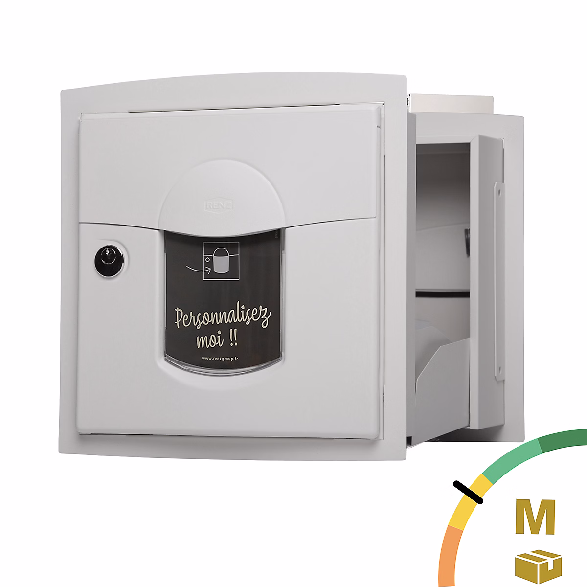 Boîte aux lettres, boîte à colis et accessoires – Boite aux lettres Soléa à encastrer 2 portes Blanc mat 9010M
