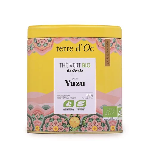 Thé vert yuzu de Corée Bio Terre d’Oc – 80 g