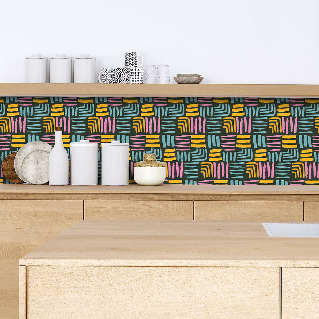 Crédence adhésive motifs déco design 50 × 100 cm