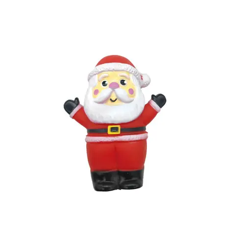 Jouet de Noël pour chien Père Noël en vinyle coloris rouge Bubimex - 12 cm