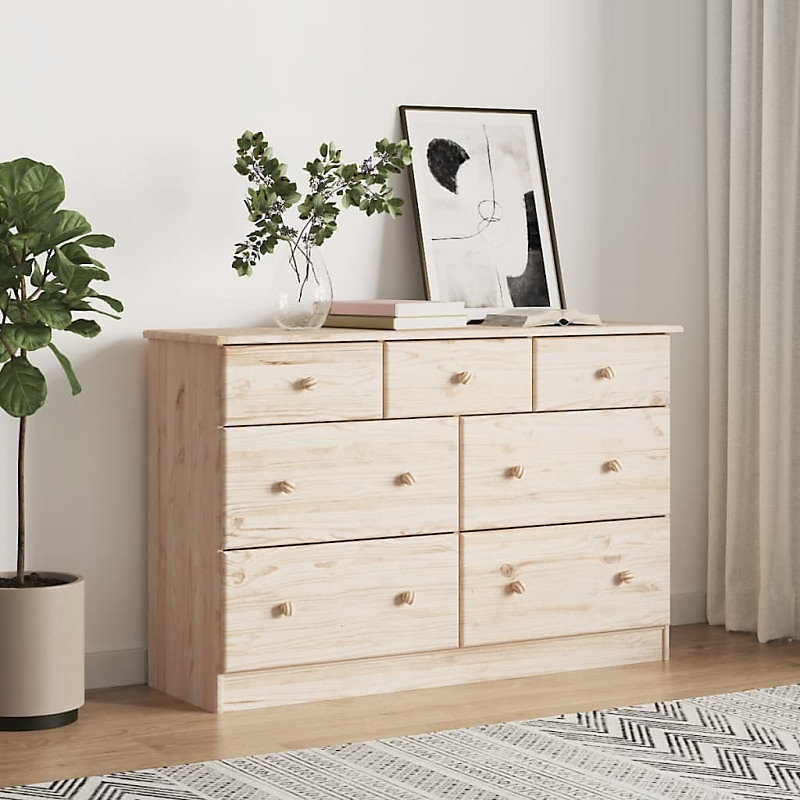 Commode ALTA 112 × 35 × 73 cm bois massif de pin
